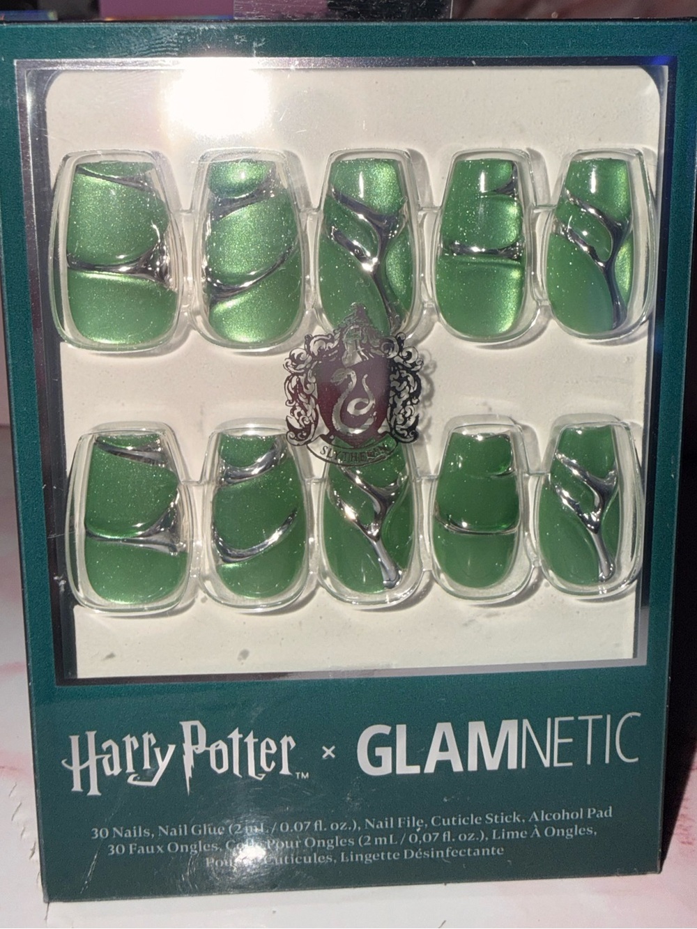 Harry Potter Green Metallic Press-On Nails